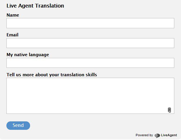 LiveAgent Contact Form Example