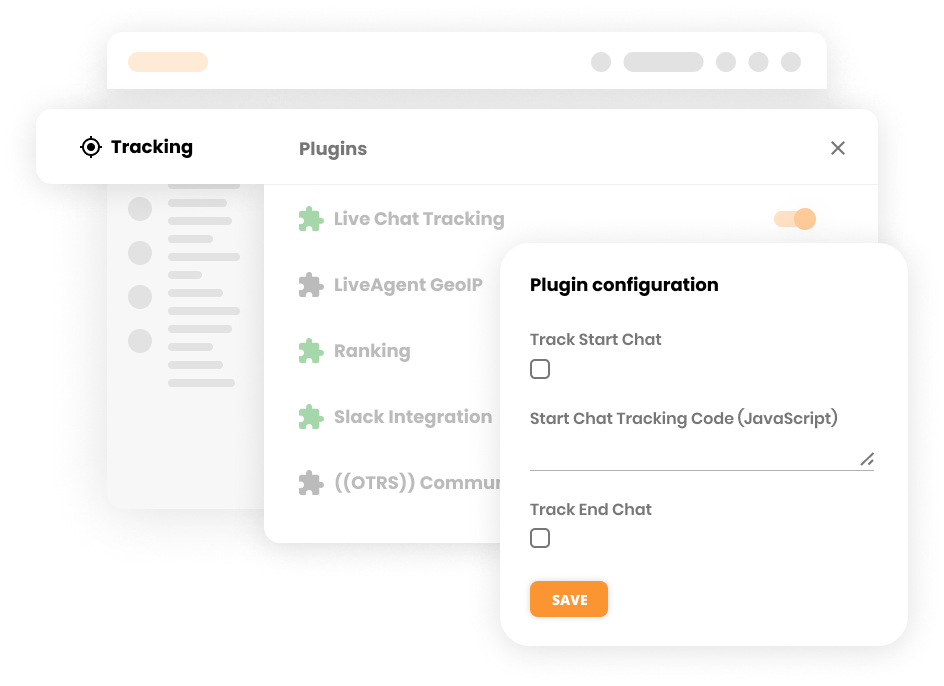Chat ingebedde tracking