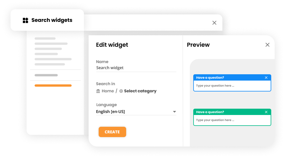 Search widgets feature in Customer portal software - LiveAgent