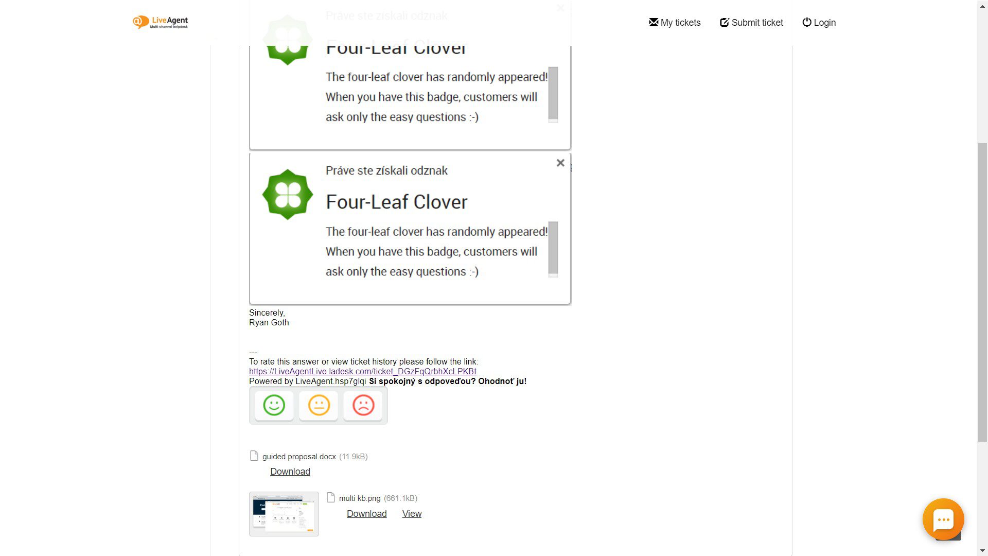 Weergave van online ticketgeschiedenis