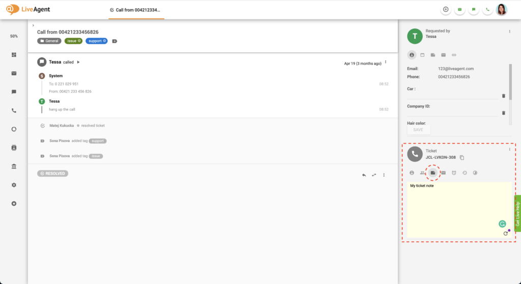 Ticketveld helpdesk-notitie