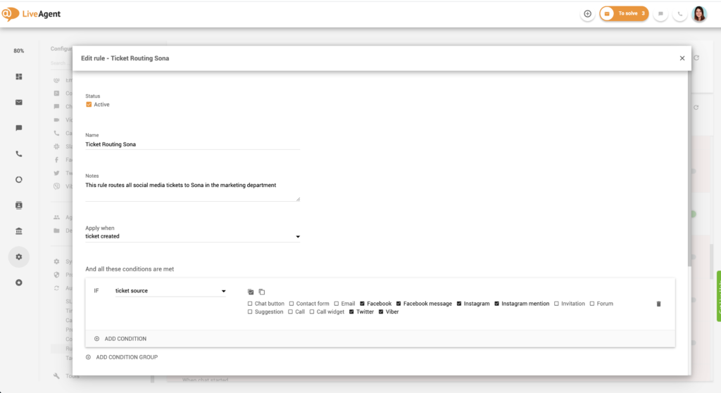 Ticketrouteringsregels instellen - Deel 1