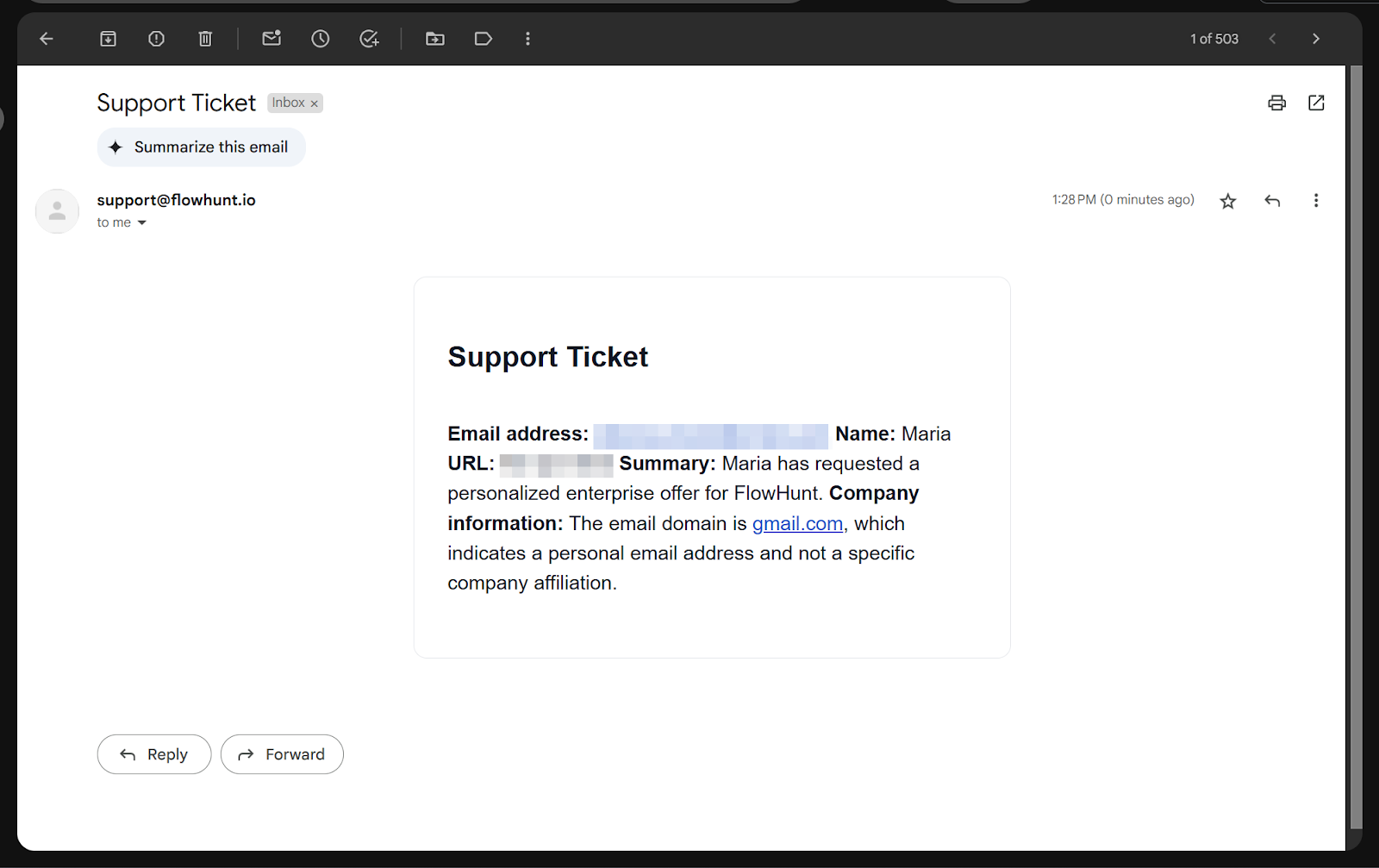 Lead Notification from FlowHunt Chatbot
