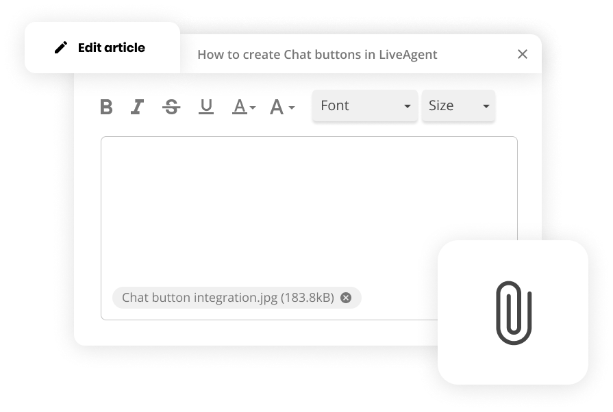 WYSIWYG editor for articles