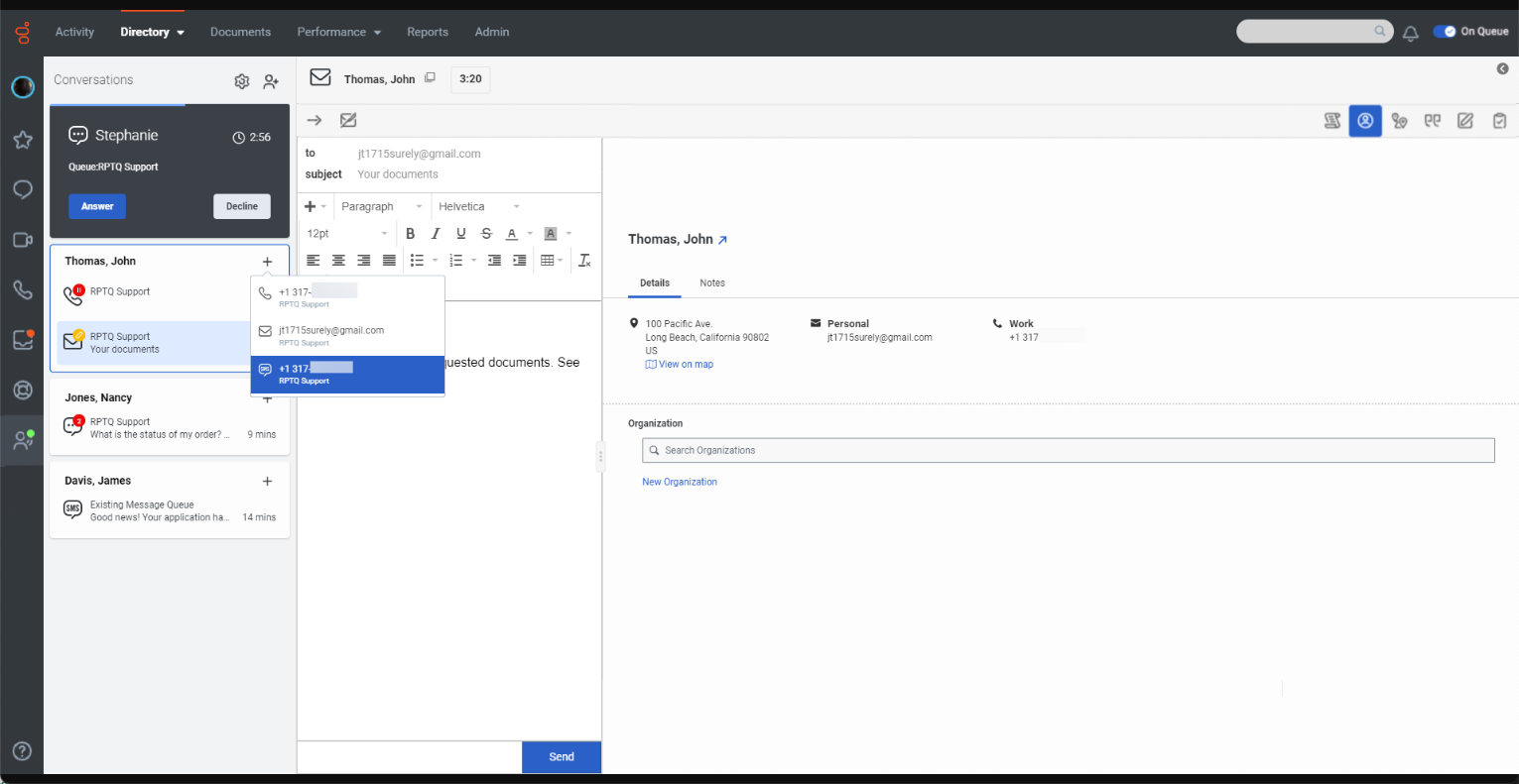 Genesys Cloud gebruikersinterface