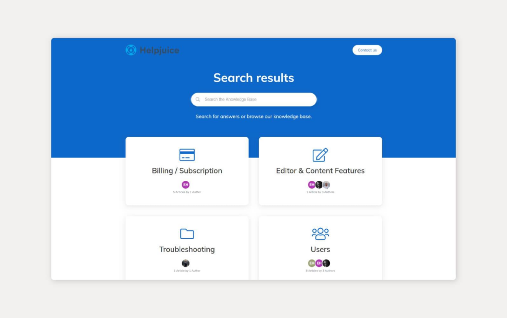 HelpJuice kennisbank systeem in gebruik