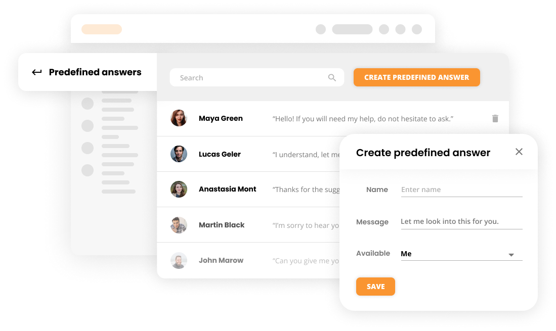 Vooraf ingestelde antwoorden in klanttevredenheidssoftware - LiveAgent