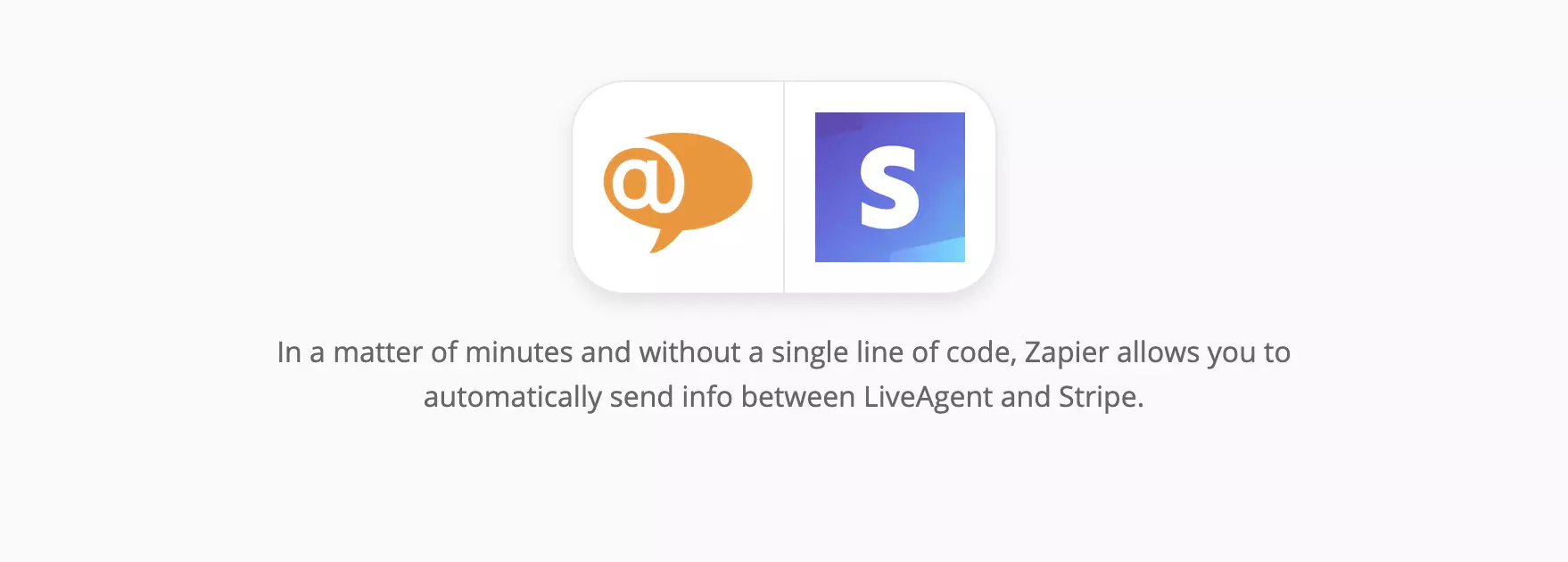 LiveAgent en Stripe-integratiepagina op Zapier