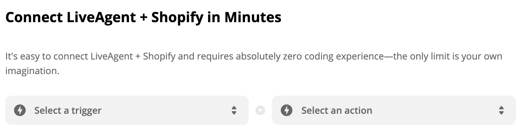 Selecteer trigger en actie op Zapier