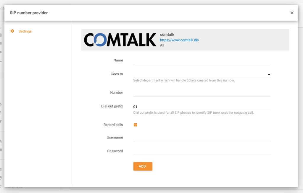 LiveAgent ComTalk-integratie