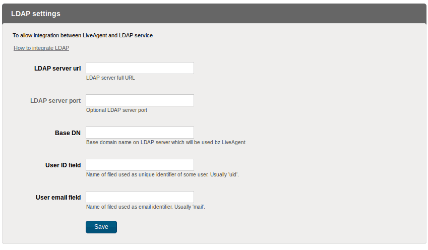LDAP-configuratievenster