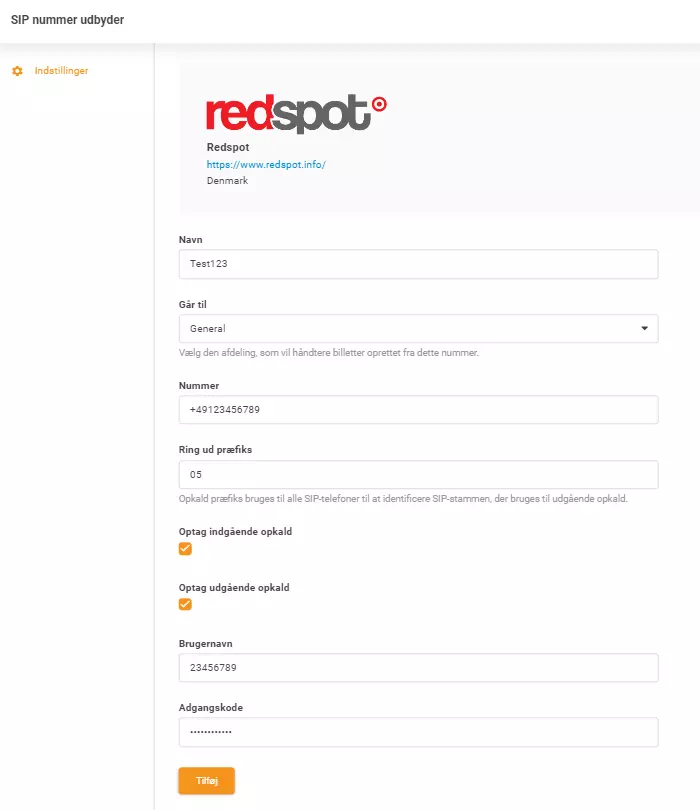 Redspot credentials