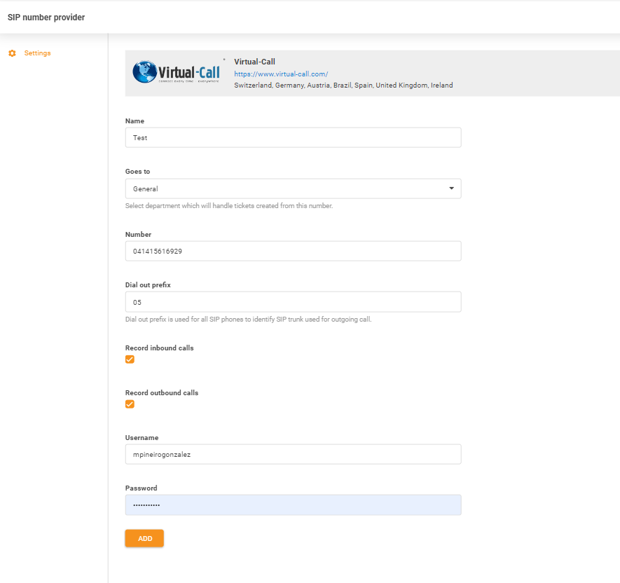 Virtual-Call-inloggegevens