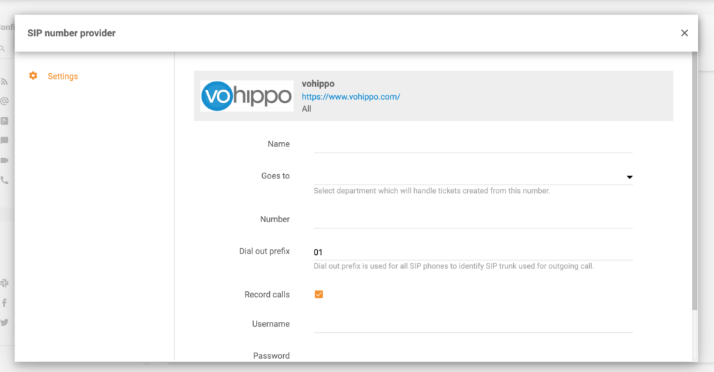 Vohippo-integratie LiveAgent
