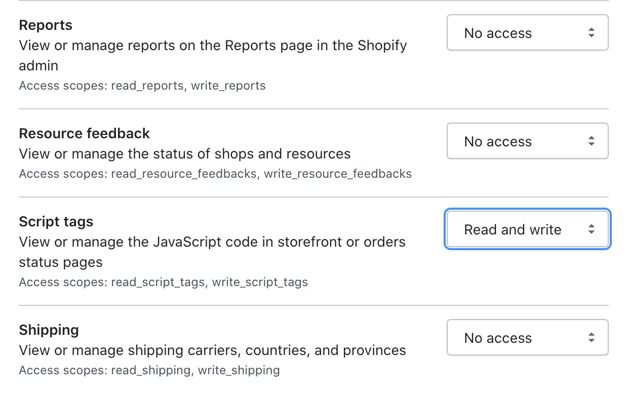 Wijzig machtigingen handmatig om LiveAgent toegang tot Shopify-gegevens te geven