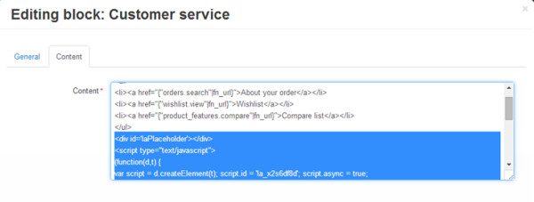 CS-Cart LiveAgent-integratie