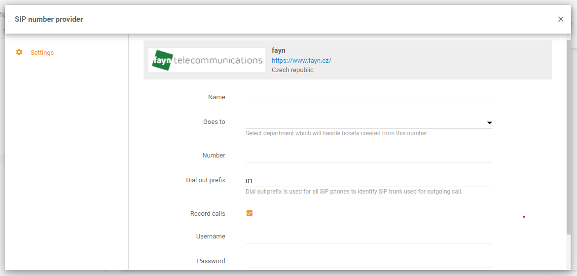 Fayn-integratie in LiveAgent