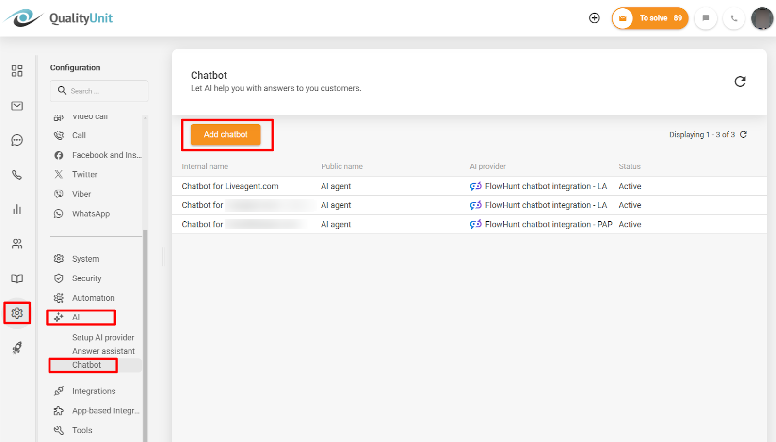 FlowHunt AI-chatbot toevoegen