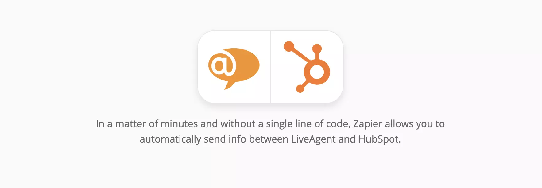 HubSpot en LiveAgent-integratiepagina op Zapier