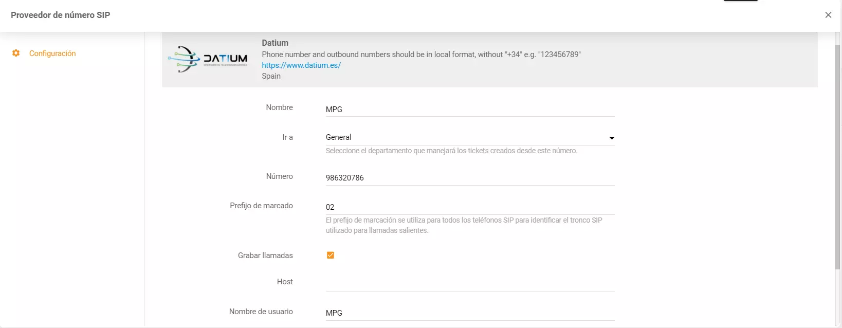 Voer Datium-gegevens in
