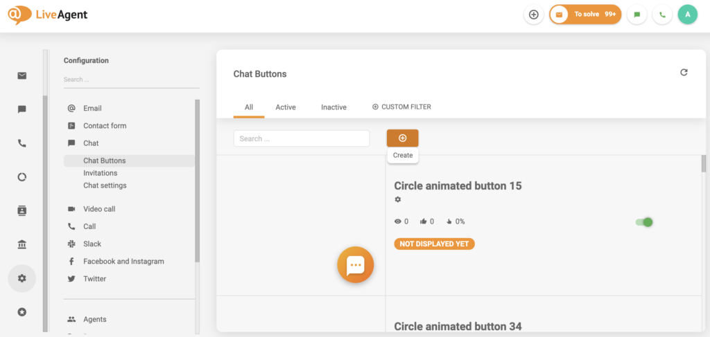Chatknop maken in LiveAgent