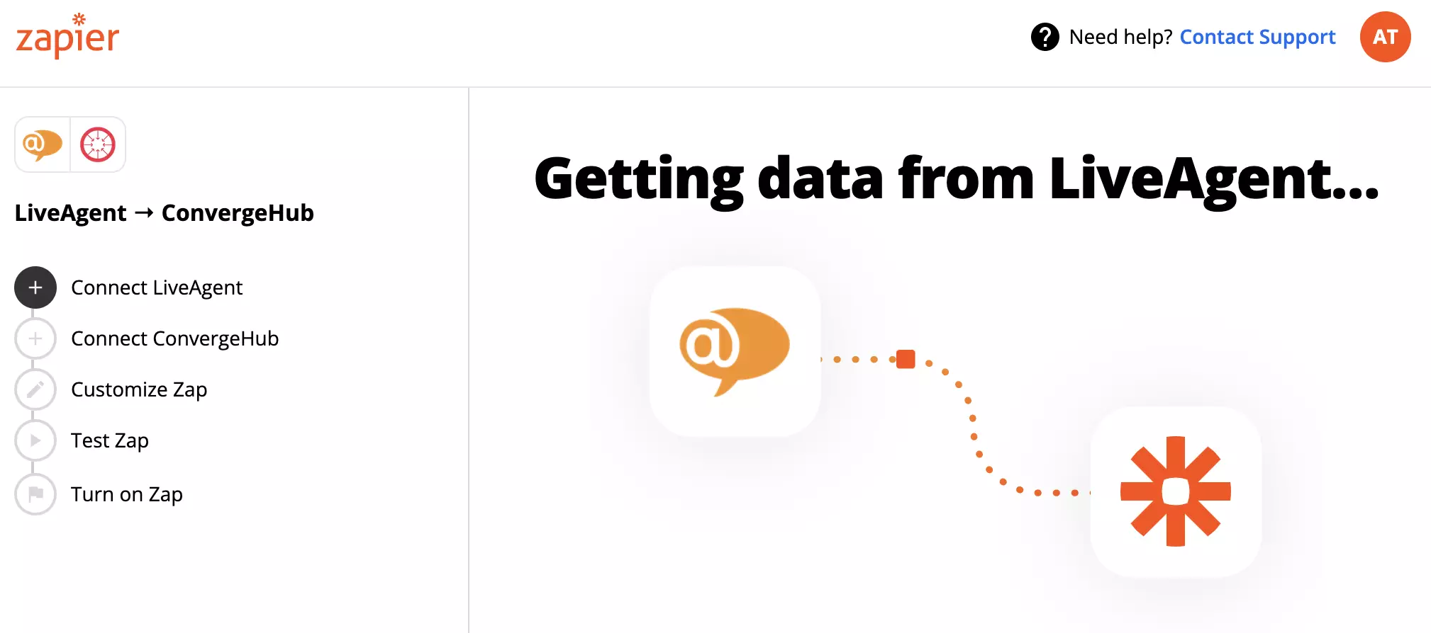LiveAgent- en ConvergeHub-accounts verbinden met Zapier