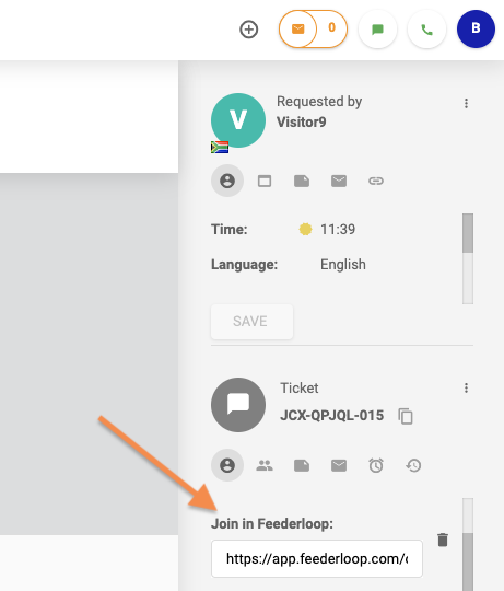 LiveAgent Feederloop-integratie in ticket