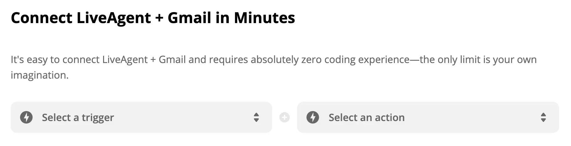 Selectie van trigger en actie