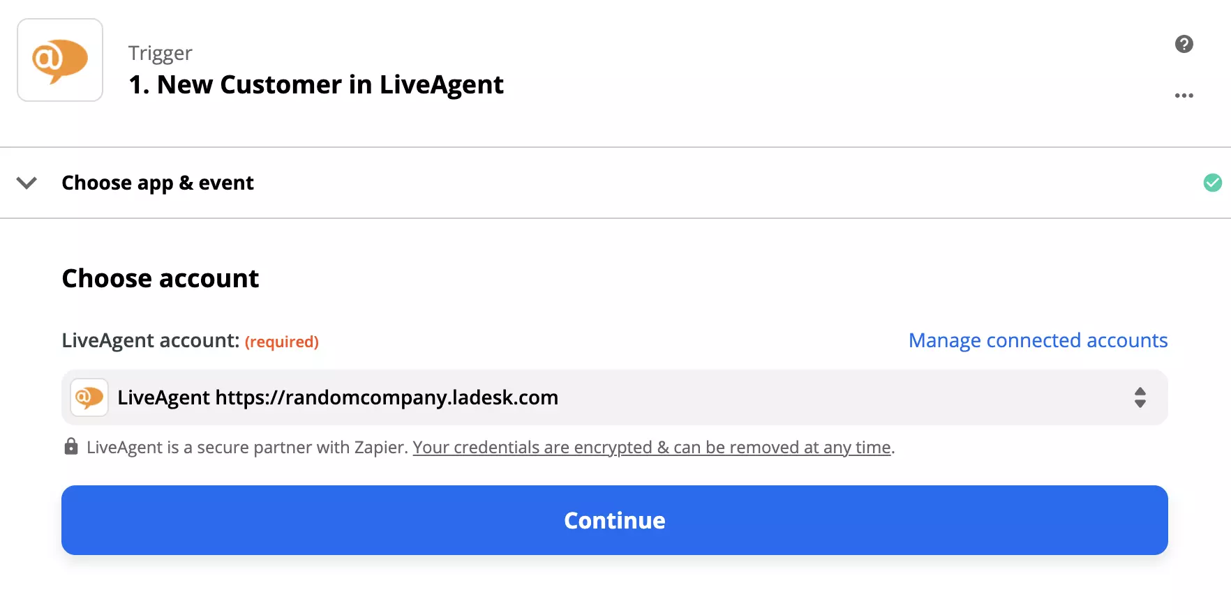 LiveAgent-triggerconfiguratie