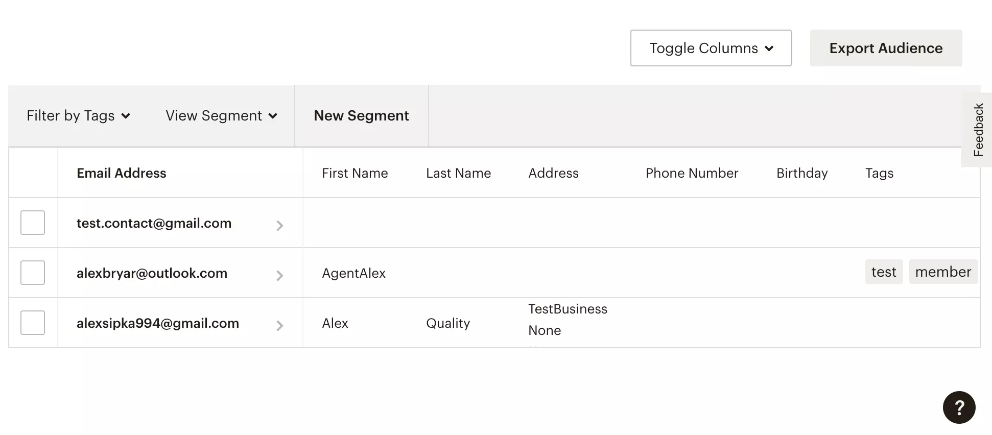 Een nieuwe abonnee is na succesvolle integratie aan Mailchimp toegevoegd