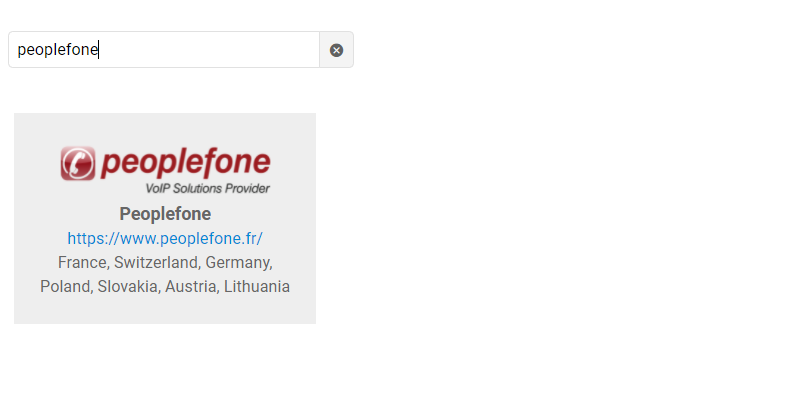 Selecteer Peoplefone