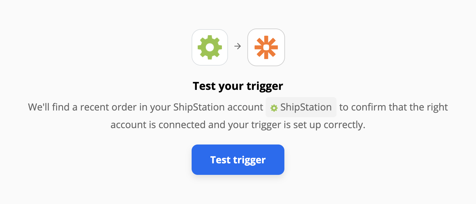 ShipStation-trigger test na configuratie