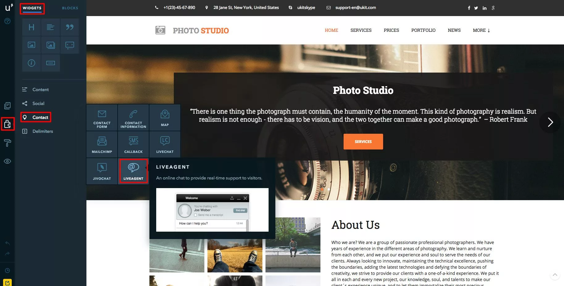 LiveAgent uKit integratie