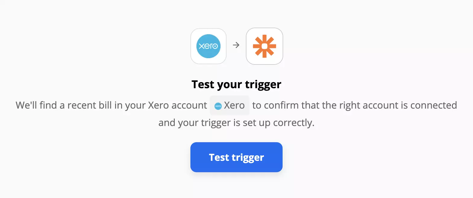 Xero-triggertest op Zapier-integraties