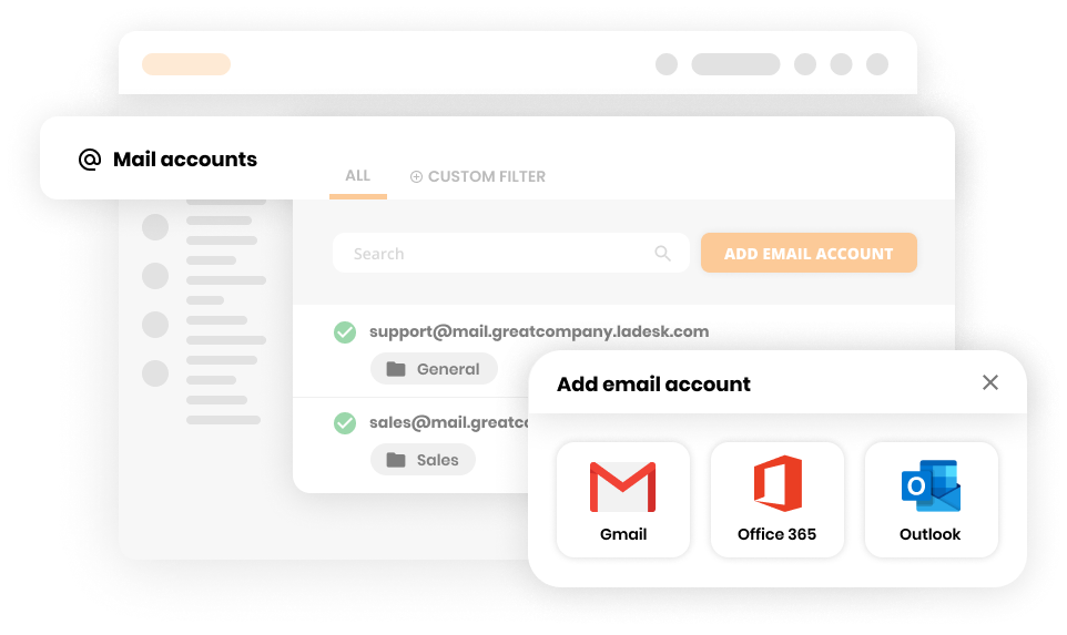 Verbinding met e-mailaccounts
