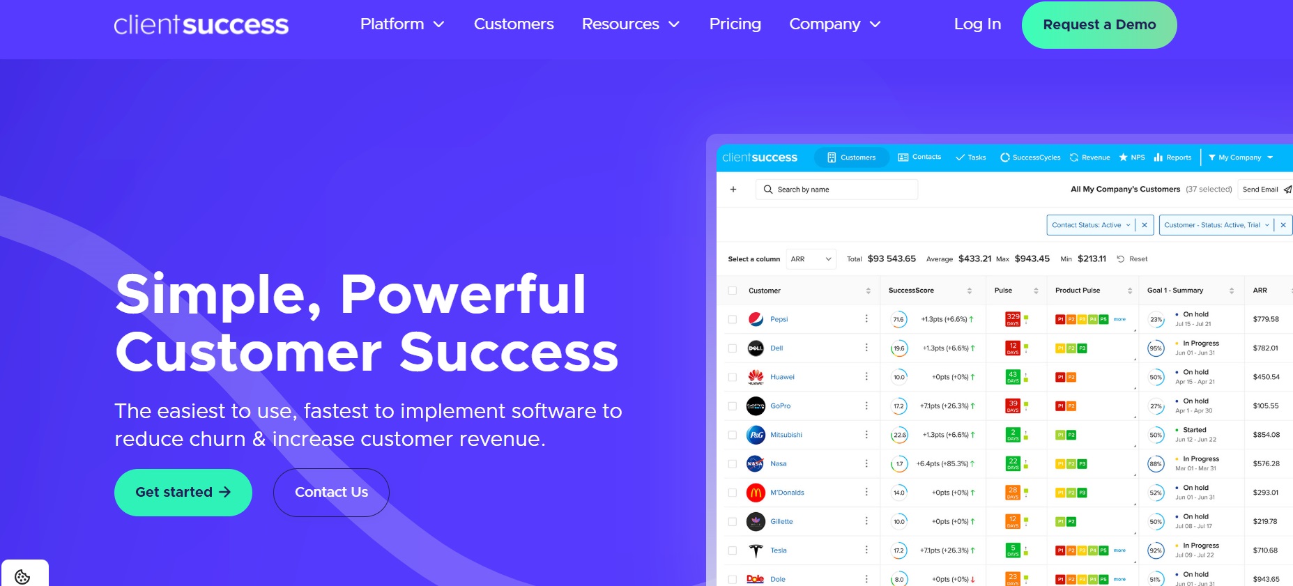 ClientSuccess homepage