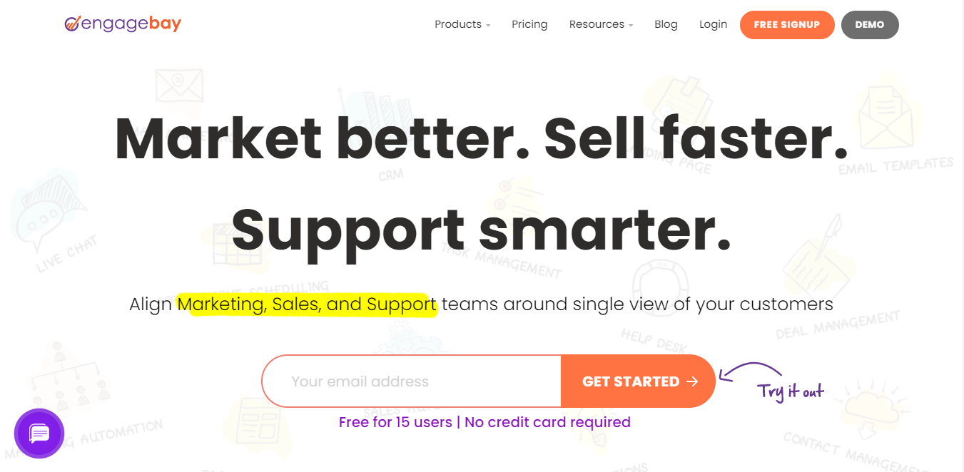 EngageBay CRM-software