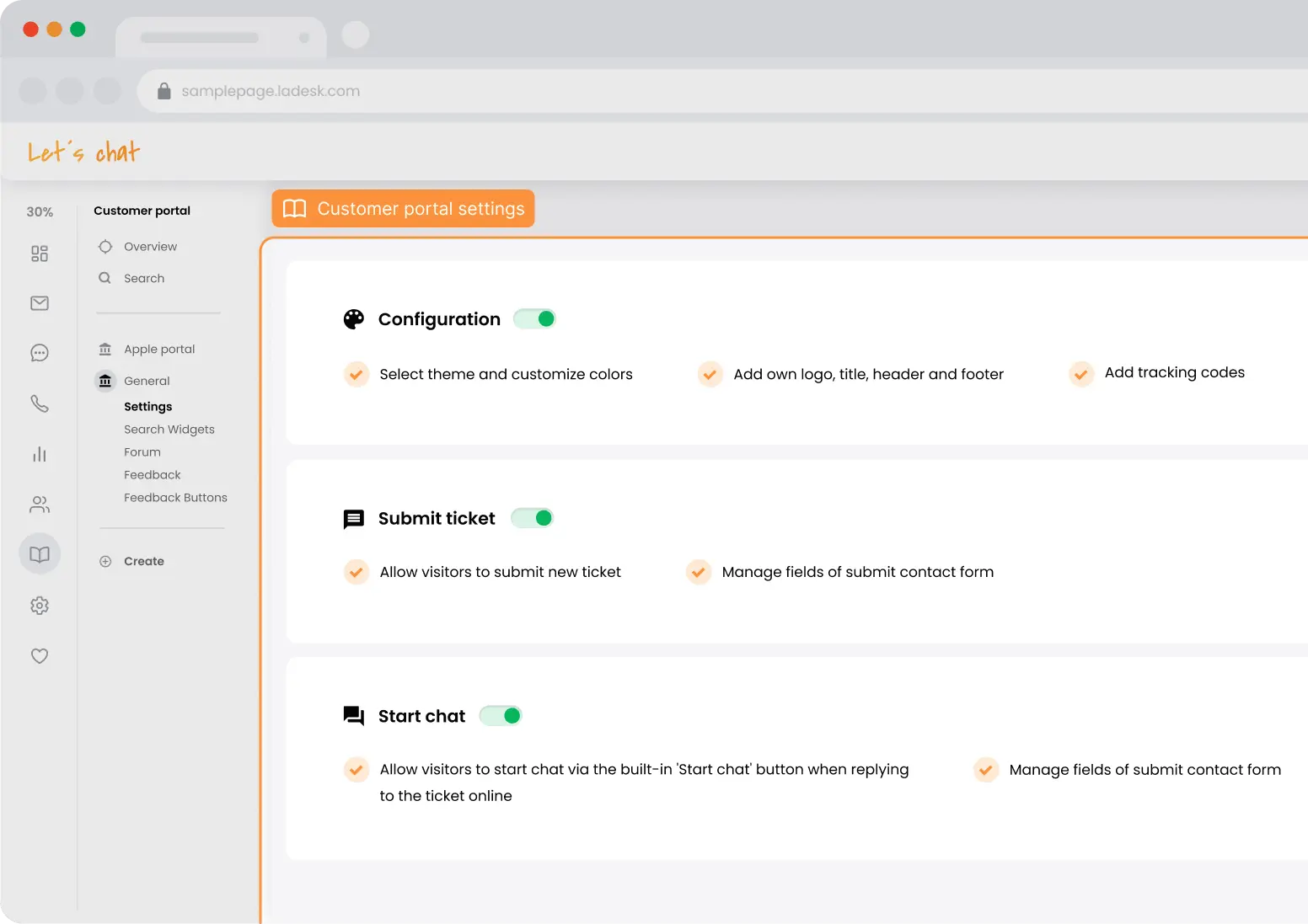 Configureer het