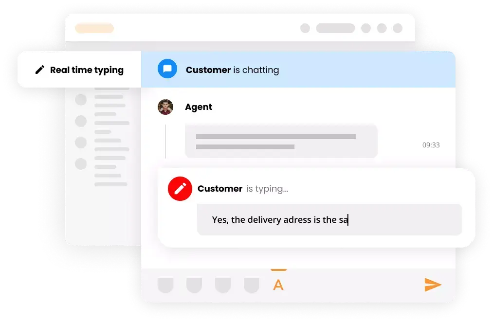Real-time typweergave