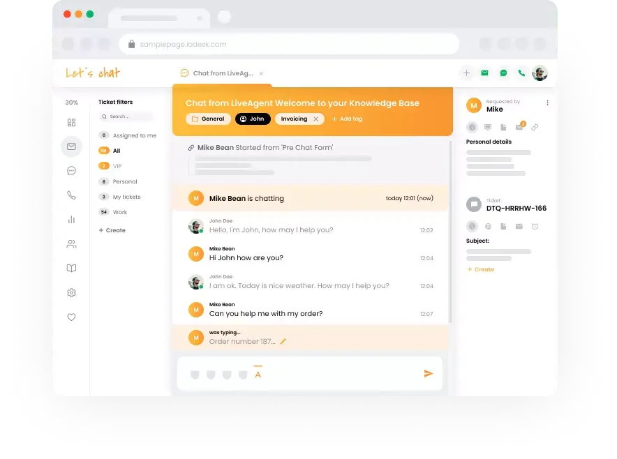 Weergave ondersteuningsteam