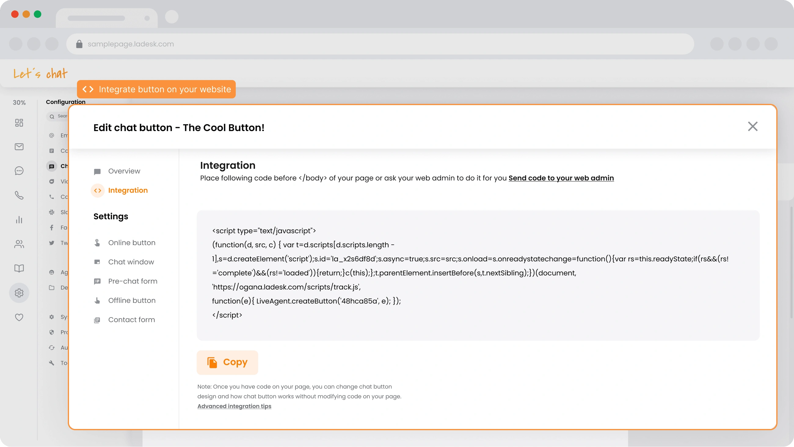 Website-integratie