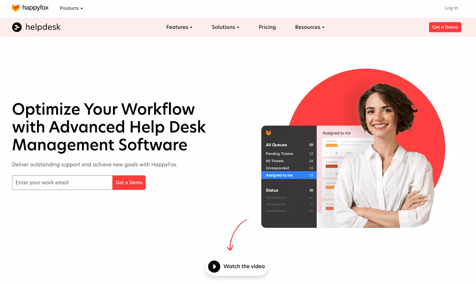 Happyfox helpdesk ticketingsysteem homepage