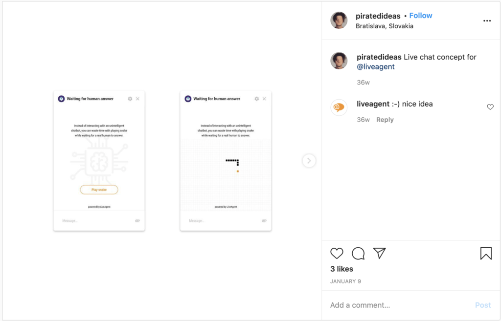 Instagram comment mention