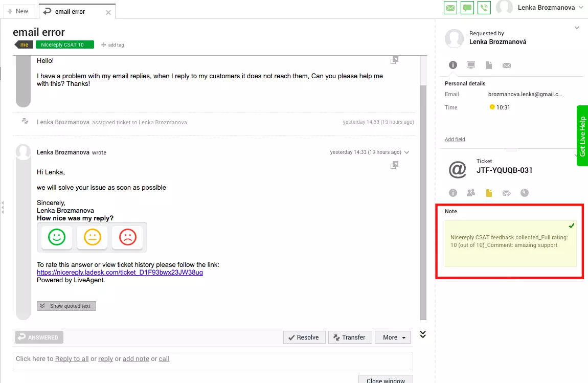 Klantonderzoek beoordeel agenten