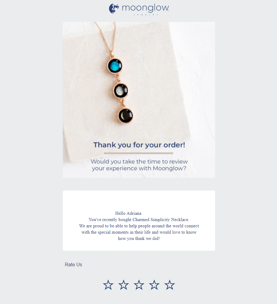 Dank u voor uw bestellings-e-mail