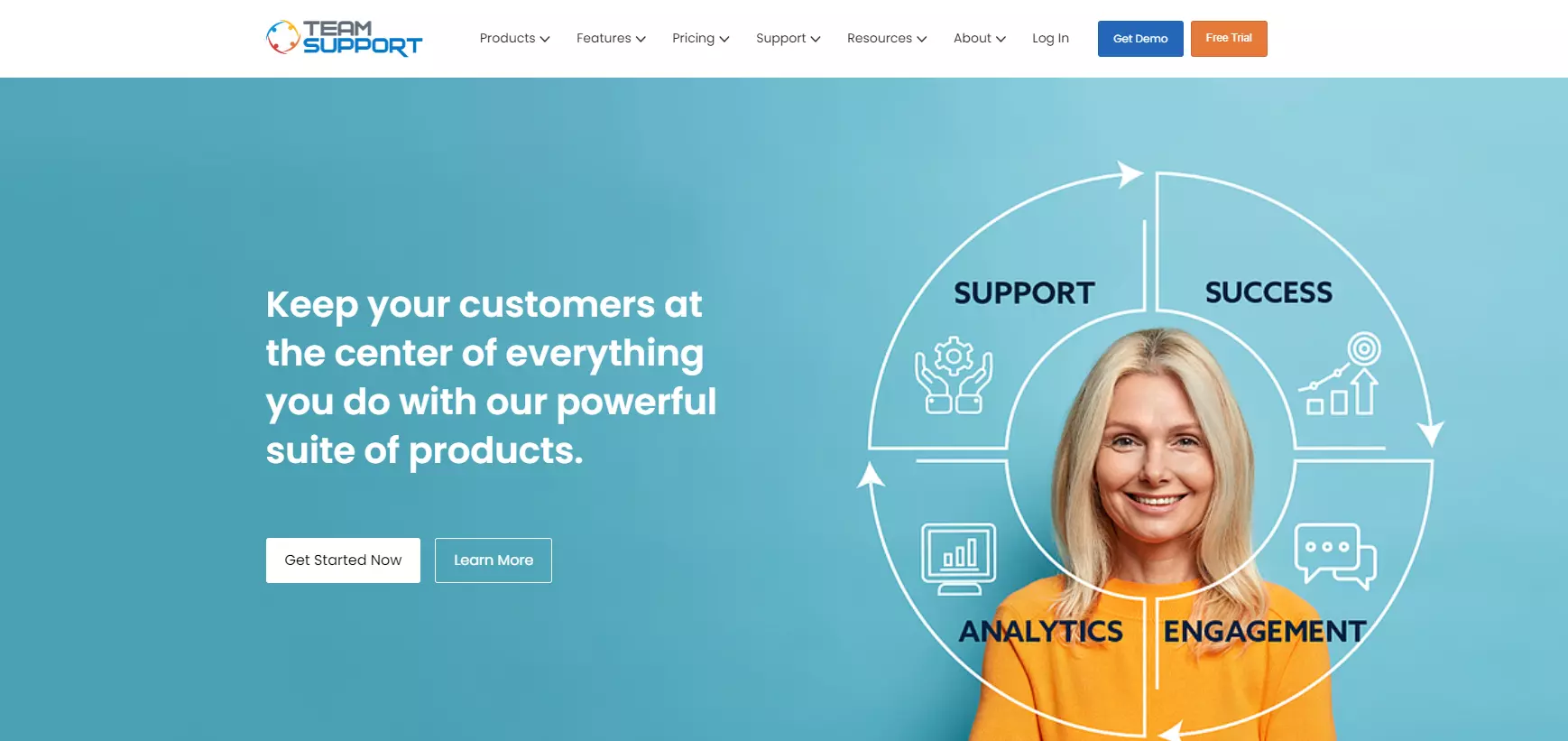 TeamSupport homepage